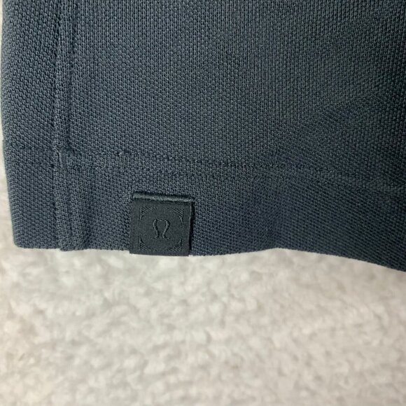 Lululemon Men's Grey Short Sleeve Performance Casual Button Up Polo Shirt Size - Picture 6 of 8